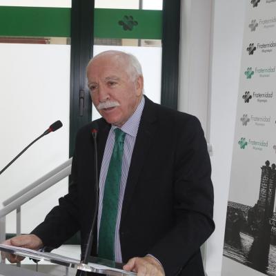 Carlos Aranda momento discurso inauguración Fraternidad-Muprespa Arrecife