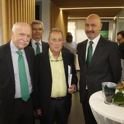 Carlos Aranda, Antero Fernandez y Juan Manuel Sosa inauguración Fraternidad-Muprespa Arrecife
