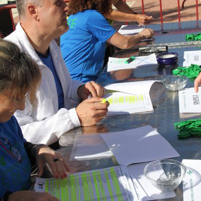 Mesa de inscripción III carrera por la prevención de Fraternidad-Muprespa