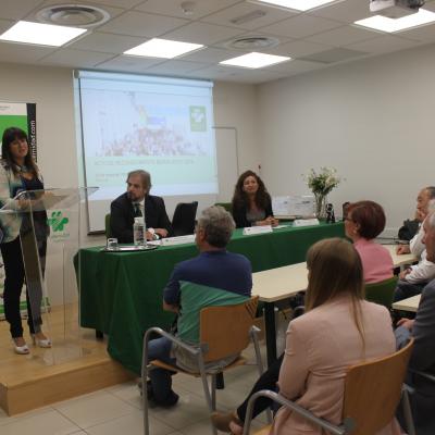Ponencia Natalia Fernandez Laviada entrega diplomas Bonus 2015 y 2016 Fraternidad-Muprespa de Málaga