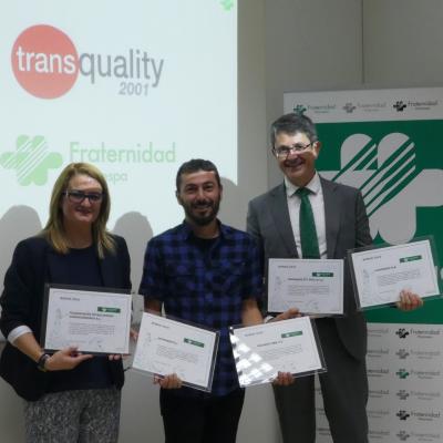 Entrega Bonus 2015 Fraternidad-Muprespa Barcelona a TRANSQUALITY