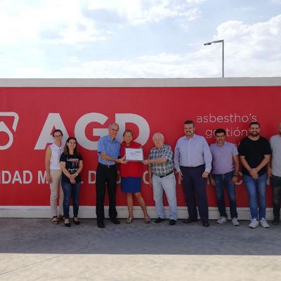 Asbestho´s Gestión Desamiantados recibe el diploma Bonus por parte de Fraternidad-Muprespa
