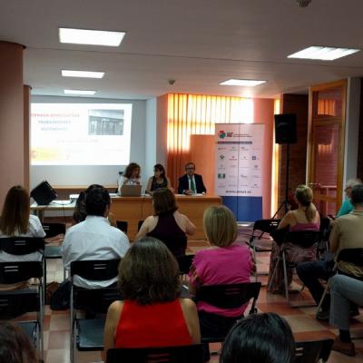 Jornada en Merida participacion de Fraternidad-Muprespa Mesa de ponentes