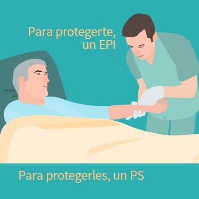 Díptico. En tus manos está la seguridad. Para protegerte, un EPI. Para protegerles, un PS. Guante de uso dual