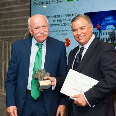 Carlos Aranda Gerente de Fraternidad-Muprespa y Bartolomé Beltrán ganador Atresmedia