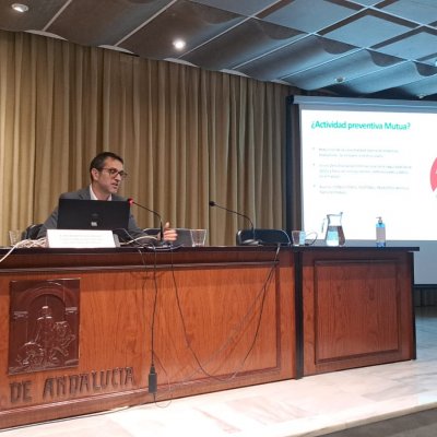 David Revillo, consultor PRL en Fraternidad-Muprespa, durante a súa intervención