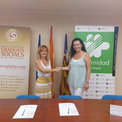 Imagen de la firma del acuerdo entre Fraternidad-Muprespa y el Colegio de Graduados Sociales de Islas Baleares