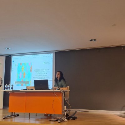 Elena Fernández, durante su ponencia