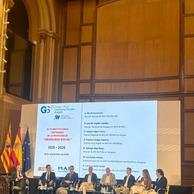 Eva Ramón, junto a representantes de las diferentes Mutuas