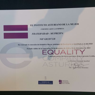 Certificado Marca Asturiana de Excelencia en Igualdad