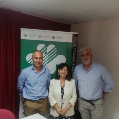 Con la doctora Mercedes Ramblado, presidenta del Ilustre Colegio de Médicos de Huelva,