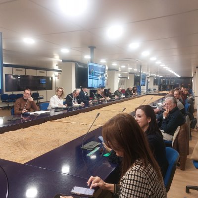 Imagen general de la mesa de ponentes y participantes