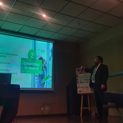 Luis Ángel Merlo, durante la presentación de su ponencia