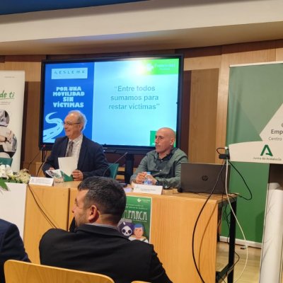 Modesto Román, de la Junta de Andalucía, y Alfonso Ruiz, de Aesleme
