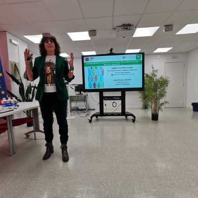 Natalia Fdez, Laviada durante la celebración del taller