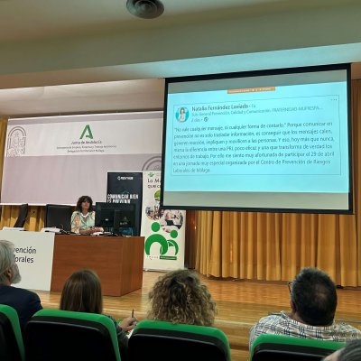 Natalia Fdez. Laviada, durante la jornada