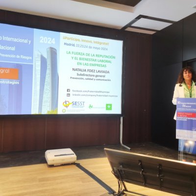 Natàlia Fdez. Laviada, durant la seva presentació