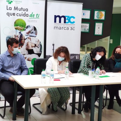 Víctor Ramírez (Marca3C); Herminia López (Marca3C); Almudena Vilas (Fraternidad-Muprespa); Lucía Alonso (Fraternidad-Muprespa)