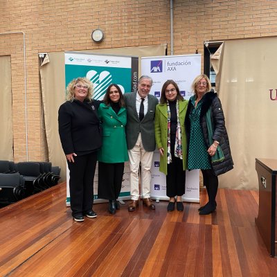 Ana Fernández Flores, Silvia, Pepe Millán, Rosa Serrano, directora provincial del INSS, y Mati Góngora, directora provincial