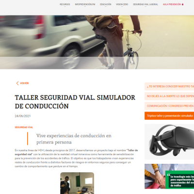 Taller seguridad vial inmersiva