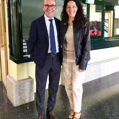 Vicente Herrera, asesor técnico de la DP de Jaén, junto a Ana Mata