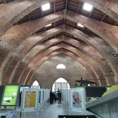 Vista panorámica de la sala donde se han expuesto los carteles