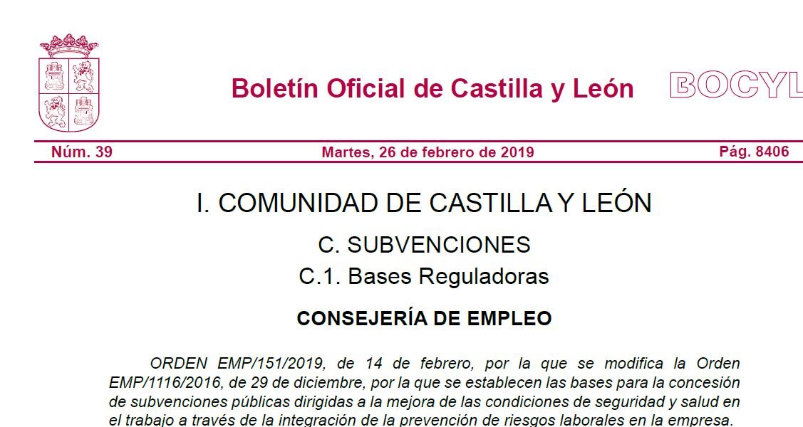 Orden EMP/151/2019, de 14 de febrero