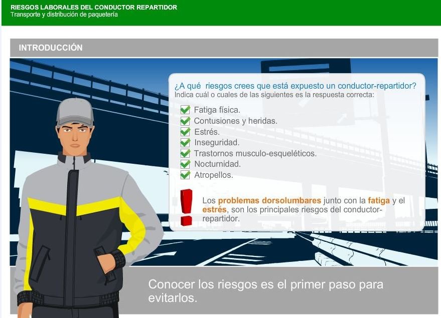 Riesgos laborales del conductor repartidor