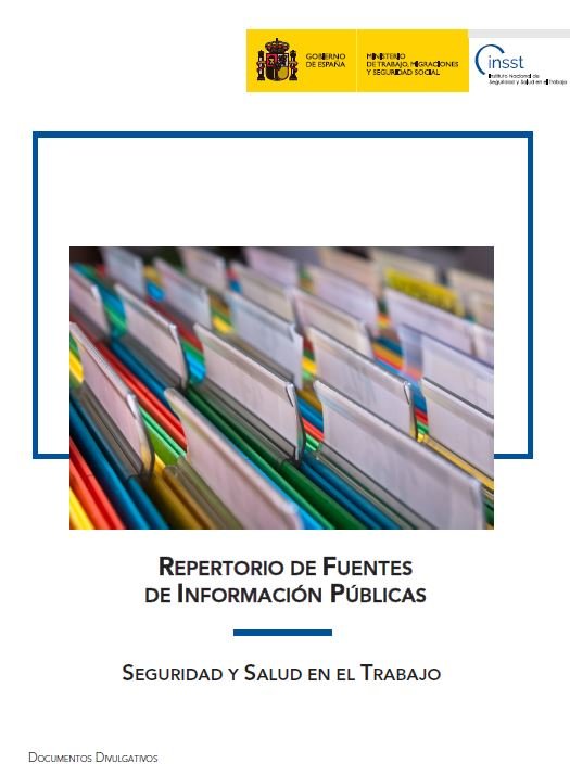 Caratula "Repertorio de fuentes de información públicas: Seguridad y salud en el trabajo" 