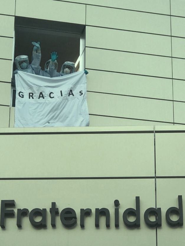 Nuestros compañeros del hospital del Paseo de la Habana en Madrid