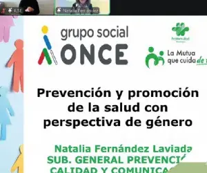 Natalia Fdez. Laviada participa en un webinar de Grupo Social ONCE sobre salud y género