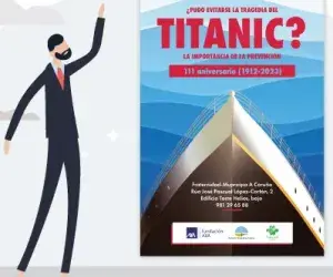 banner exposición “¿Pudo evitarse la tragedia del Titanic?”