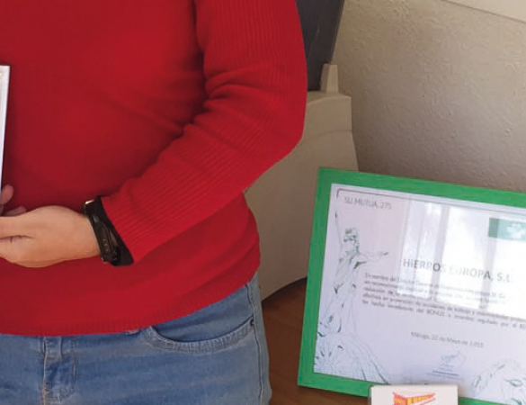 EL AYUNTAMIENTO DE TEBA Y HIERROS EUROPA, S.L  RECIBEN EL DIPLOMA BONUS DE MANOS DE FRATERNIDAD-MUPRESPA