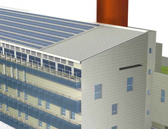 Infografía del nuevo Hospital Central de Fraternidad-Muprespa