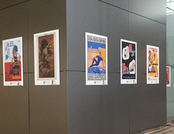Fraternidad-Muprespa realiza una exposición de carteles de prevención del S. XX en el aeropuerto de Málaga – Costa del Sol
