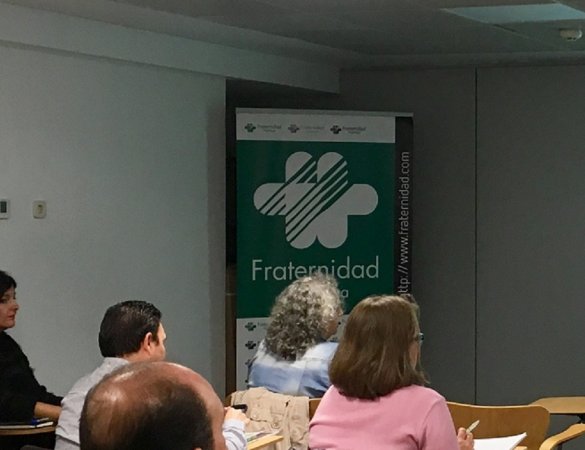 Sala de la Dirección Provincial en Madrid de Fraternidad-Muprespa en la que se celebró la jornada