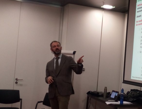 José Ignacio Díaz, director territorial Norte de Fraternidad-Muprespa, durante su intervención en la Jornada