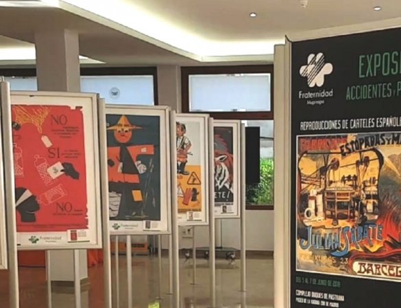 Fraternidad-Muprespa reunió en esta muestra estos carteles dentro de su proyecto de difusión de la cultura preventiva