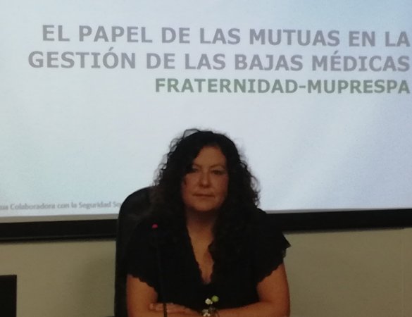 Eva Martín, durante su ponencia
