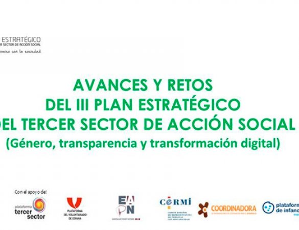 Banner promocion jornada Avances y retos del III Plan Estratégico del Tercer Sector de Acción social