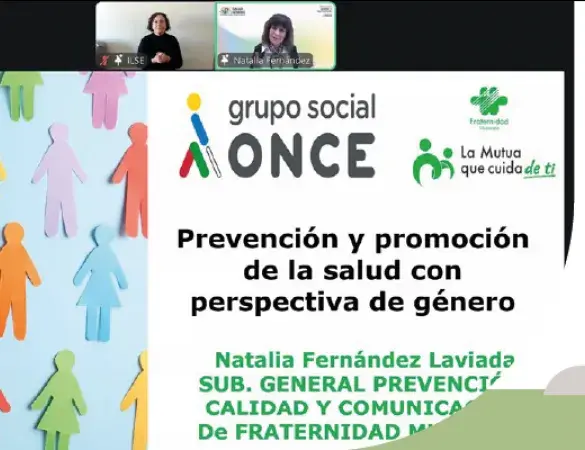 Natalia Fdez. Laviada participa en un webinar de Grupo Social ONCE sobre salud y género