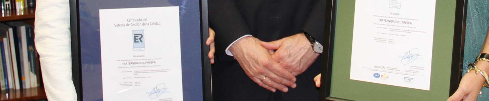 Fraternidad-Muprespa calidad ISO 9001