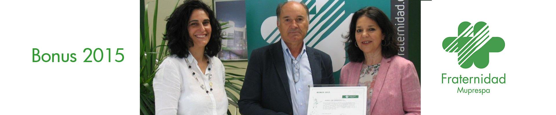 entrega del Bonus 2015 Aires de Gredos_Fraternidad-Muprespa Avila