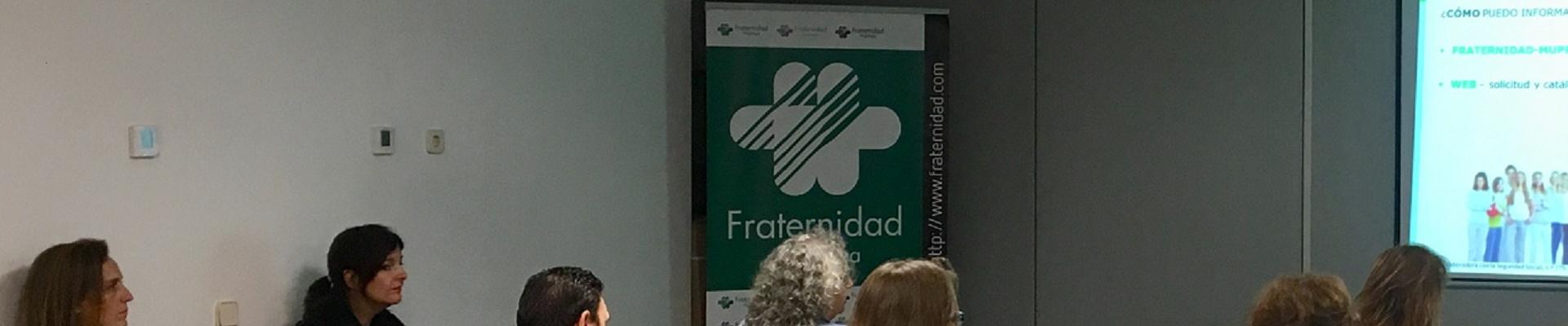 Sala de la Dirección Provincial en Madrid de Fraternidad-Muprespa en la que se celebró la jornada