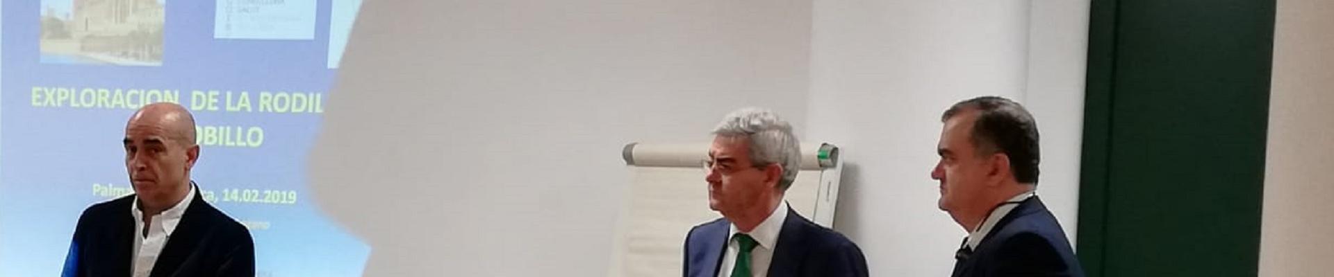 Los doctores García, Sáinz y Mora, durante su participación en el acto