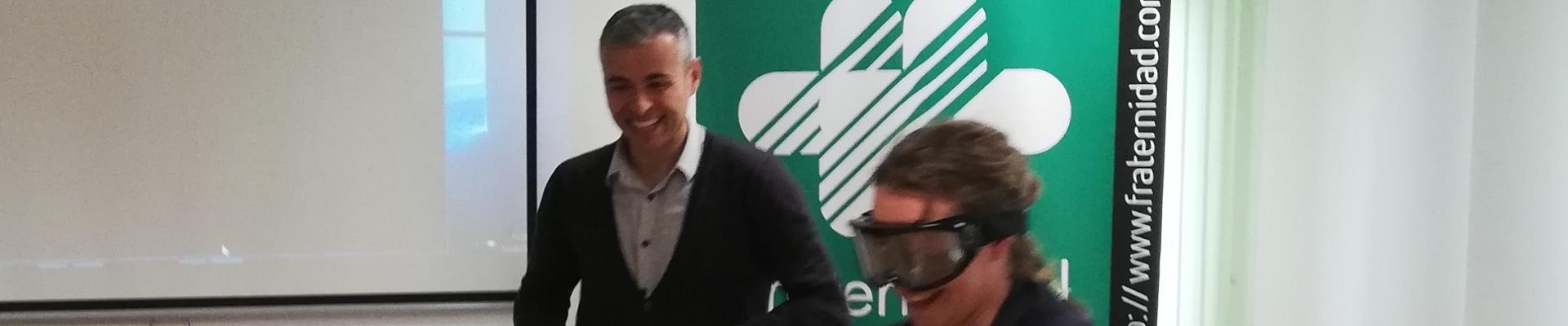 Para la realización del taller se recurrió al equipo de realidad virtual inmersiva de la Mutua