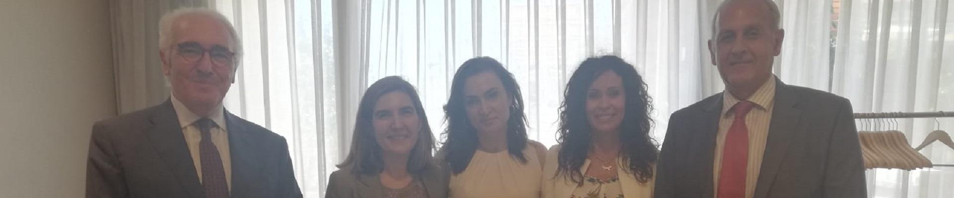 Salvador del Rey, Rocío Blanco, Beatriz Barranco, Lola Jariego y Juan Mnauel Casal, tras el acto