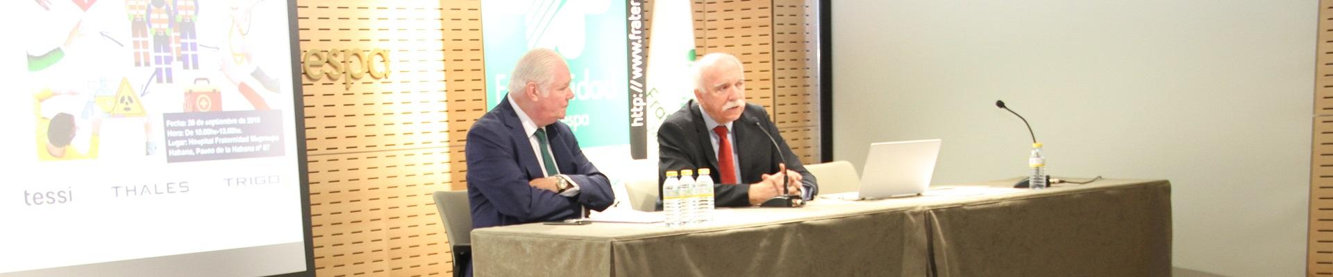 Antonio Moreno y Carlos Aranda, al inicio del acto