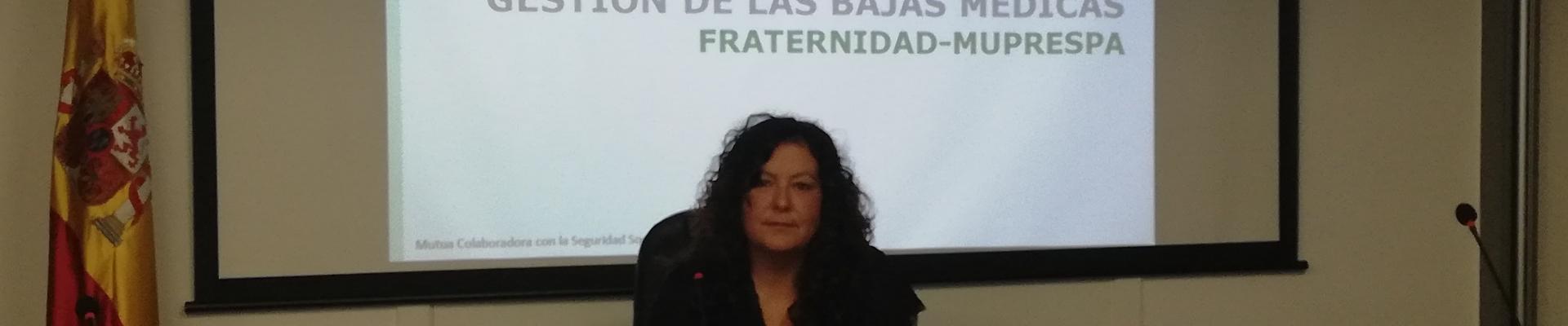 Eva Martín, durante su ponencia