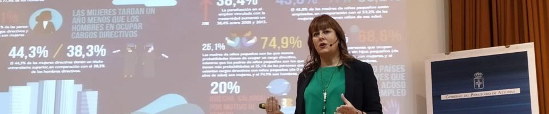 Natalia Fdez. Laviada, subdirectora general de Fraternidad-Muprespa, durante su presentación